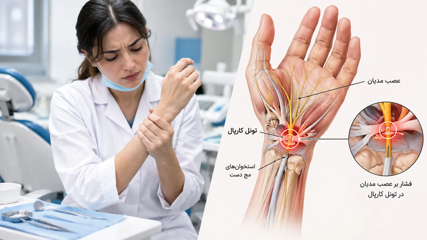 سندروم تونل کارپال در دندانپزشکان
